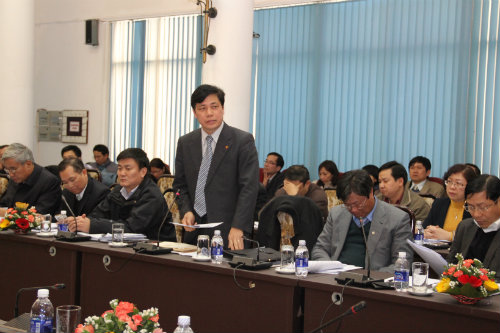Thứ trưởng Nguyễn Ngọc Đông phát biểu tại buổi làm việc